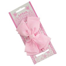 HB92-P: Pink Headband w/Glitter Bow